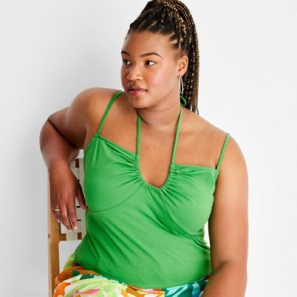 Future Collective Strappy Halter Knit Tank - Picture 3 of 3